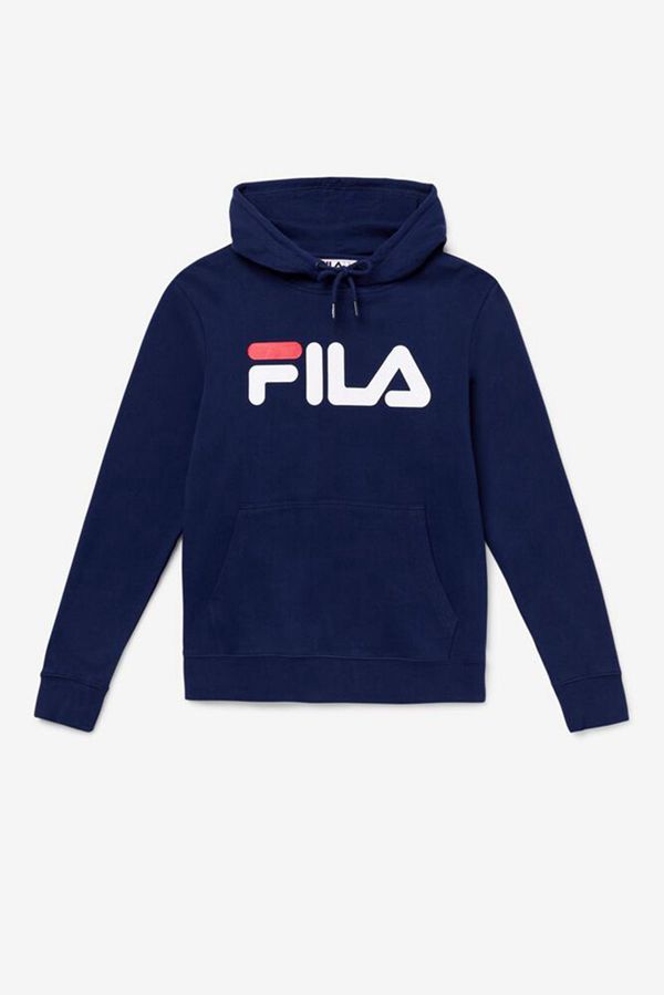 Fila Lucy Kangaroo Pocket Women's Hoodies - Navy/White,NZ 851-71586